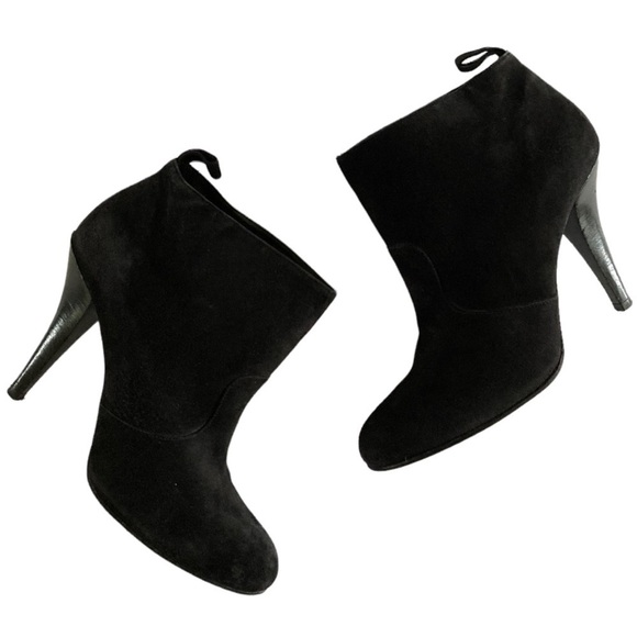 Robert Clergerie Black Suede Ankle Boots - Picture 1 of 8